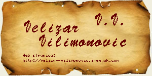 Velizar Vilimonović vizit kartica